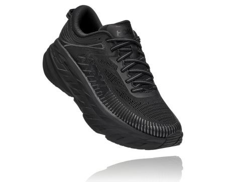 Hoka One One Bondi 7 - Sapatos Ortopédicos Mulher Pretas / Pretas | PT-TydRrSX